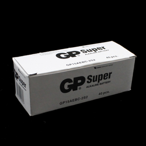 Набор батареек АА «GP Super». Срок годности до 2031 года. В коробке, 40 шт