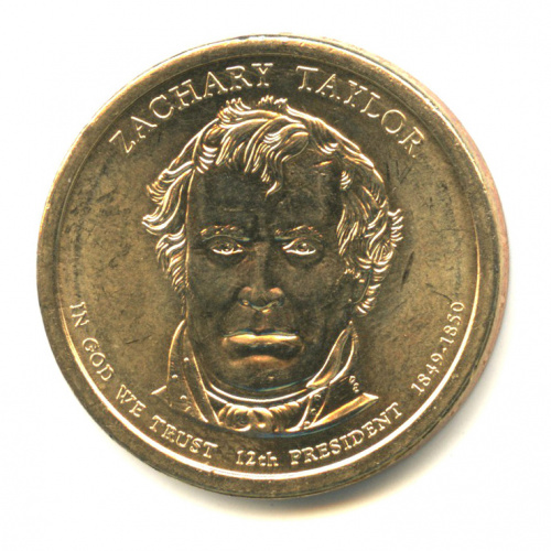 1 доллар — Закари Тейлор (1849-1850). 12-ый Президент США. 2009 P