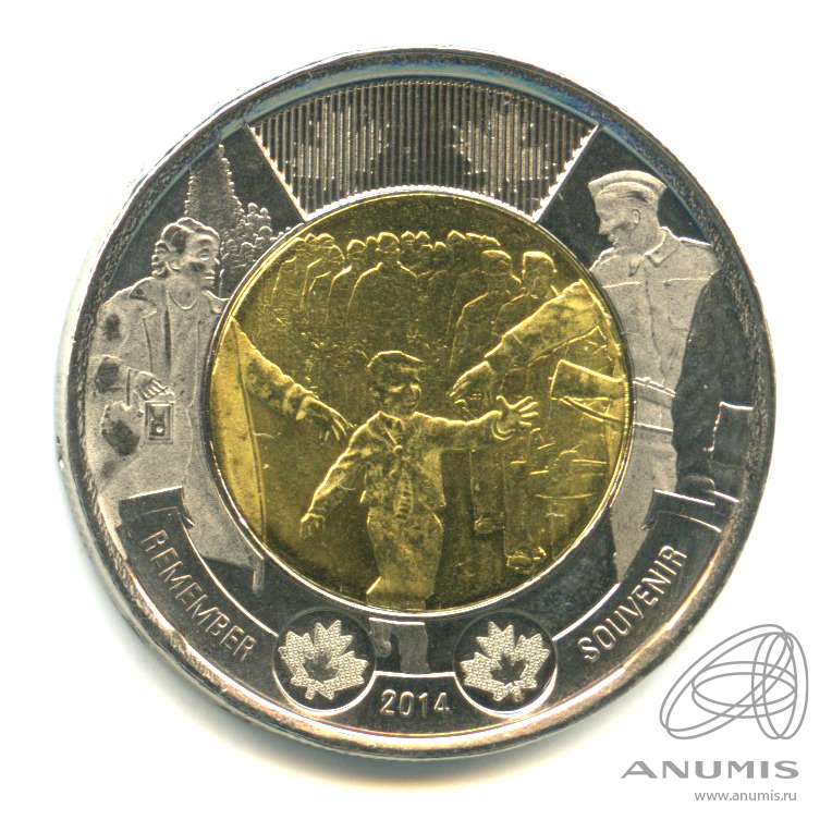 Монета Канада remember Souvenir.