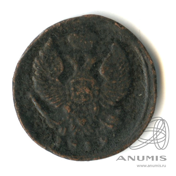 Деньга (½ копейки) 1819 ЕМ НМ — (½ копейки) - Орел 3 типа: Обычный (Орел 3 типа: Обычный.)