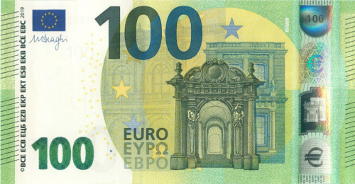 100 евро. Европа 2019