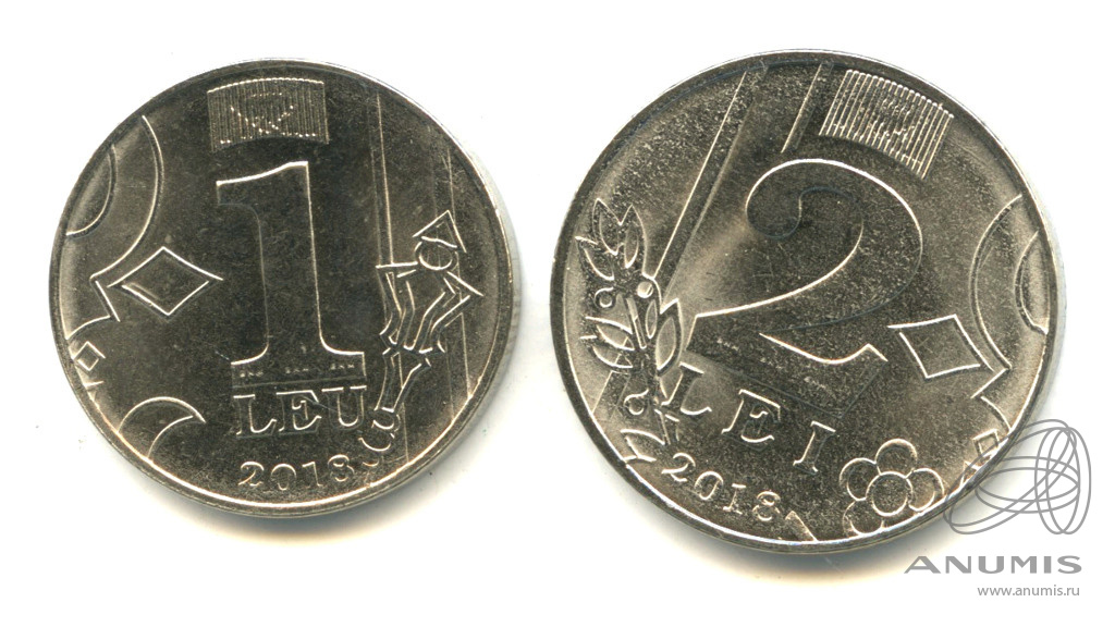 Пей лей 2. 1 Лей 2018 Молдавия. Монета достоинством 1 и 2 евро номиналом. 4 Монет. Молдавский лей.