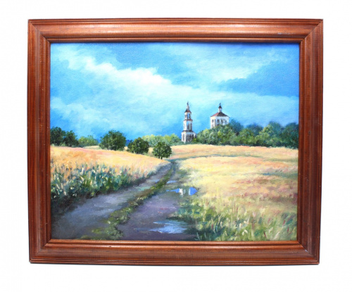 Картина «Дорога в храм». 42×32 см. Масло, холст