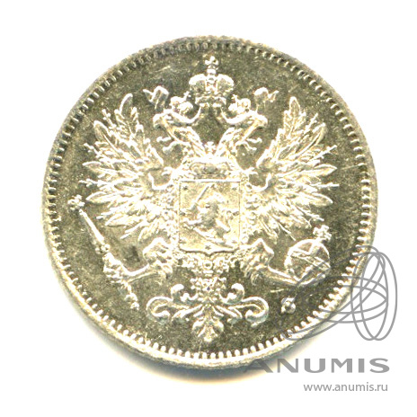 25 пенни 1915 S — Для Финляндии - Яркий штемпельный блеск