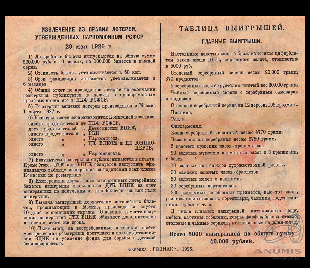 Оепак. Наркомздрав СССР. Лотерея Деткомиссии. Билет члена ВЦИК. Лотерея в пользу Мопра 1927.