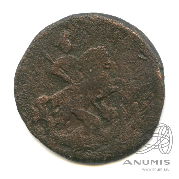 Деньга (½ копейки) 1759 — (½ копейки) - Вензель императрицы Елизаветы
