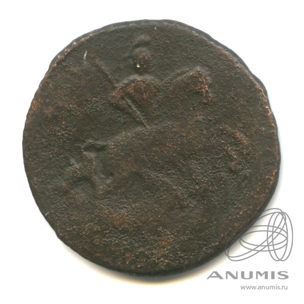 Деньга (½ копейки) 1760 — (½ копейки) - Вензель императрицы Елизаветы