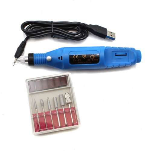Бормашинка для полировки + полирующие насадки + кабель USB. Питание от USB. Новая