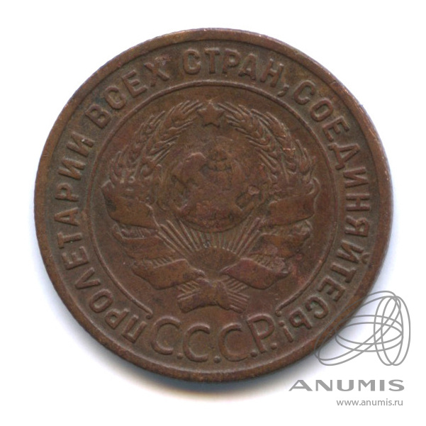 1 копейка 1924 — Гурт рубчатый