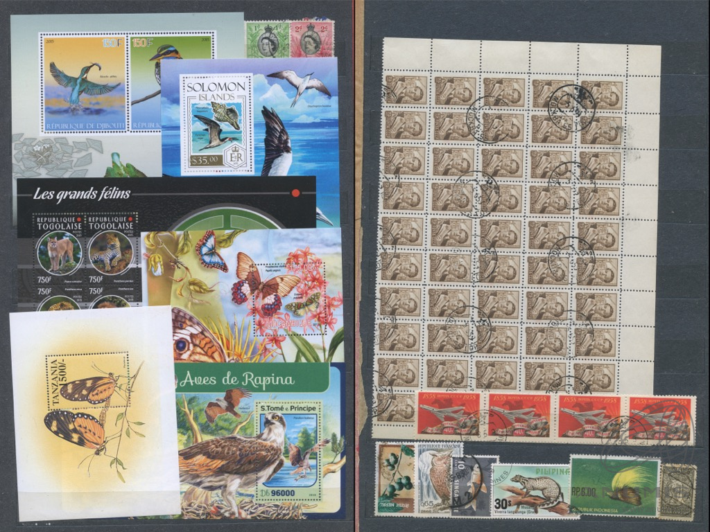 Альбом с марками, 940 шт + блоков 32 шт Гражданская война, СССР ...