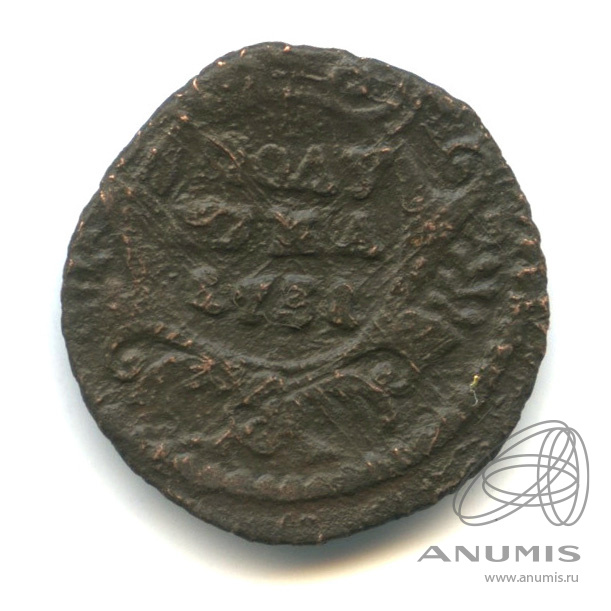 Полушка (¼ копейки) 1731 — (¼ копейки) - Орел 1730 г. Двойной удар (Орел 1730 г.)