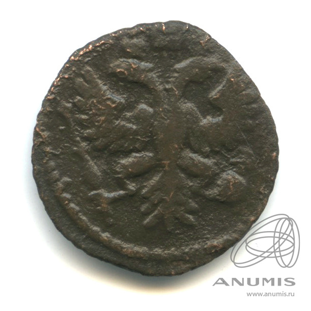 Полушка (¼ копейки) 1731 — (¼ копейки) - Орел 1730 г. Двойной удар (Орел 1730 г.)