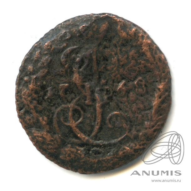 Деньга 1768 ЕМ — ½ копейки