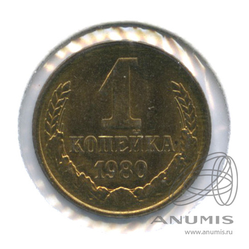 1 копейка 1980 — В холдере