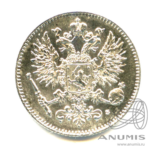 50 пенни 1916 S — Для Финляндии - Яркий штемпельный блеск