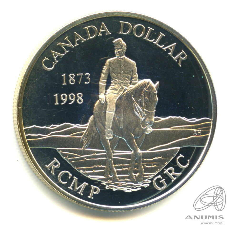 Канада 1 доллар, 1998 125 лет канадской королевской конной полиции. Канада 1 доллар 1998" 125 лет корооевской канадской конной полиции" вес. 120 Долларов. 120 долл