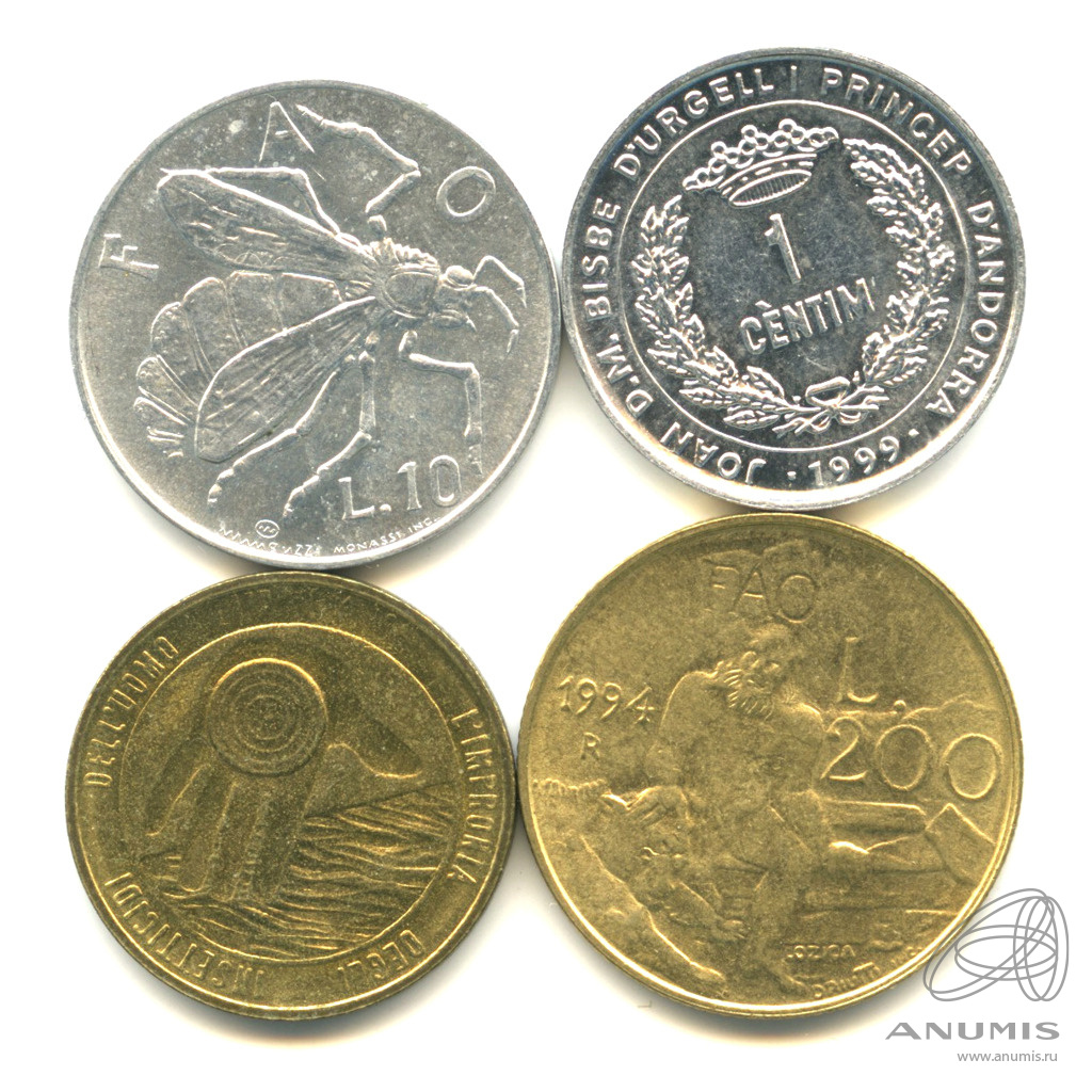 Сан-Марино набор монет 1999. Сан марино андорра