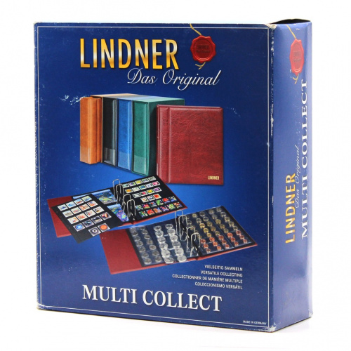 Альбом Lindner (Multi Collect) с шубером без листов (зеленый), размер 270×245×70. Полный аналог Optima Leuchtturm, формат листа 250×200 мм. Новый. В коробке