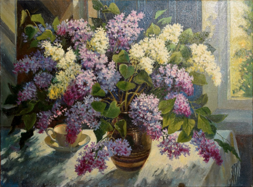 Картина «Сирень». Масло, холст. Размер 58×78 см