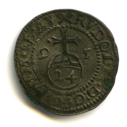 1/24 талера 1595. Шлезвиг-Шауэнбург, графство Бентхайм, Адольф XIII