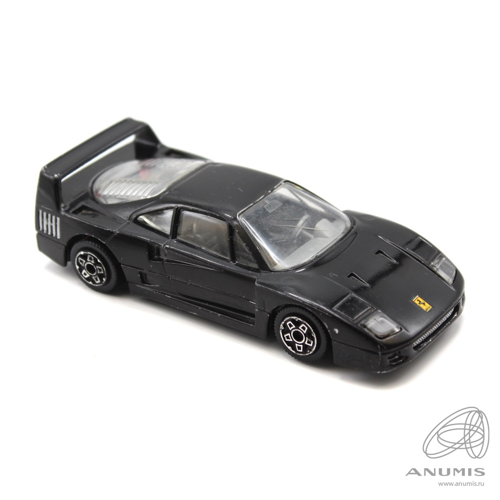 Модель автомобиля 1:43 «FERRARI F40», «Bburago» MADE IN ITALY, 10 см.  Металл, пластик. Италия. Лот №3673. Аукцион №249. – ANUMIS