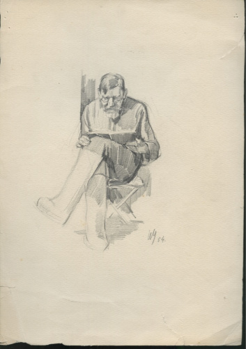 Карандашный рисунок — 28×20,5 см, художник И. Ушаков