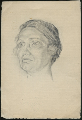 Карандашный рисунок — 24×16,5 см, художник Завьялов (расстрелян в 1937 г.)