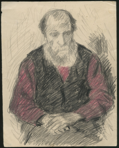 Карандашный рисунок — 23×18 см, художник Завьялов (расстрелян в 1937 г.)