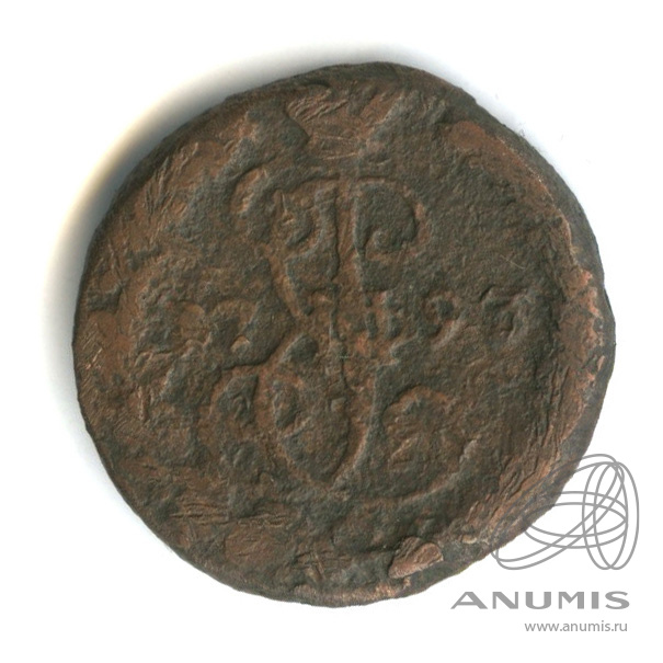 Деньга 1793 ЕМ — ½ копейки