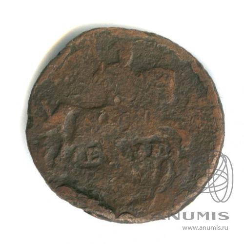 Деньга 1793 ЕМ — ½ копейки