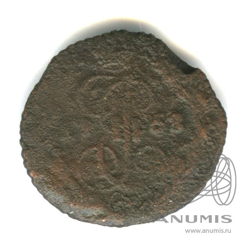 Полушка (¼ копейки) 1768 ЕМ — (¼ копейки) - Вензель императрицы Екатерины II Великой
