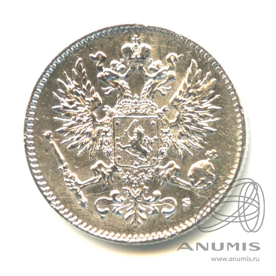 50 пенни 1916 S — Для Финляндии - Яркий штемпельный блеск