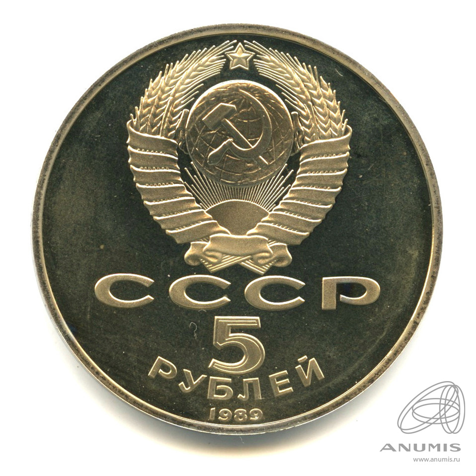 5 рублей 1989 — Регистан. В капсуле