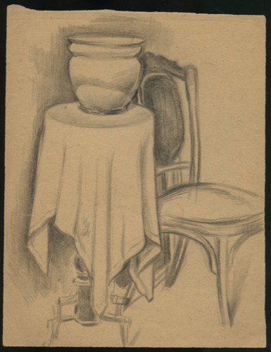 Карандашный рисунок — 19×15 см, художник Завьялов (расстрелян в 1937 г.)