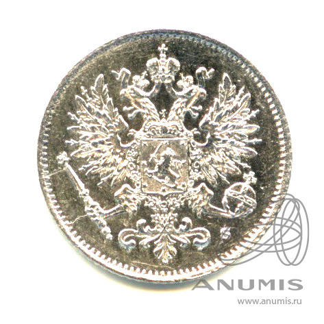 25 пенни 1915 S — Для Финляндии - Яркий штемпельный блеск