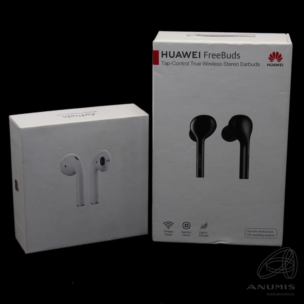 Лот наушников «AirPods» (реплика) и «HUAWEI», в упаковках, с ...