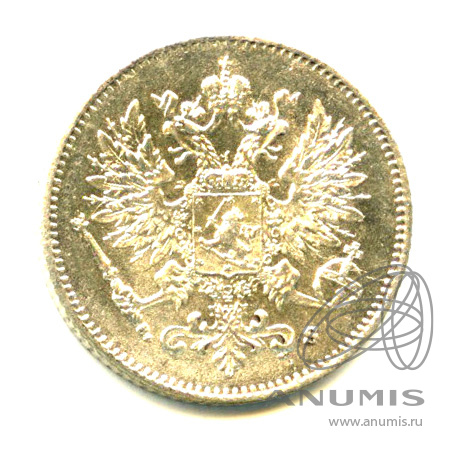 25 пенни 1915 S — Для Финляндии - Яркий штемпельный блеск