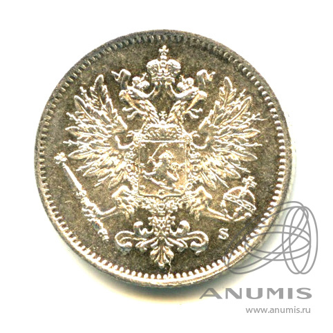 25 пенни 1915 S — Для Финляндии - Яркий штемпельный блеск