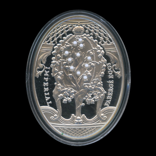 2 доллара — Ландыши. Яйца Фаберже. 2010. В коробке, с сертификатом