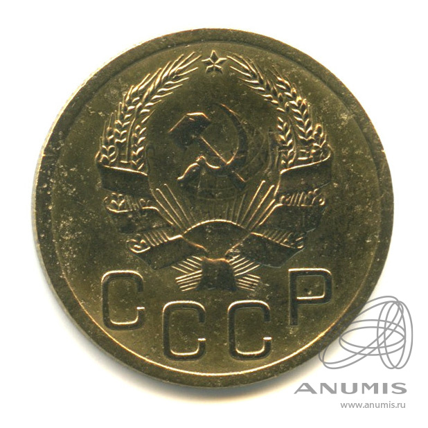 3 копейки 1935 — Венок 7 лент. Без круговой надписи. л/c: Звезда выпуклая (фигурная) (л/c: Звезда выпуклая (фигурная))