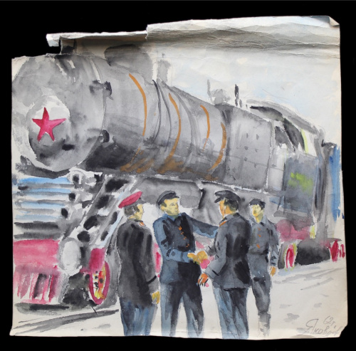 Рисунок, 28×28,5 см 1962