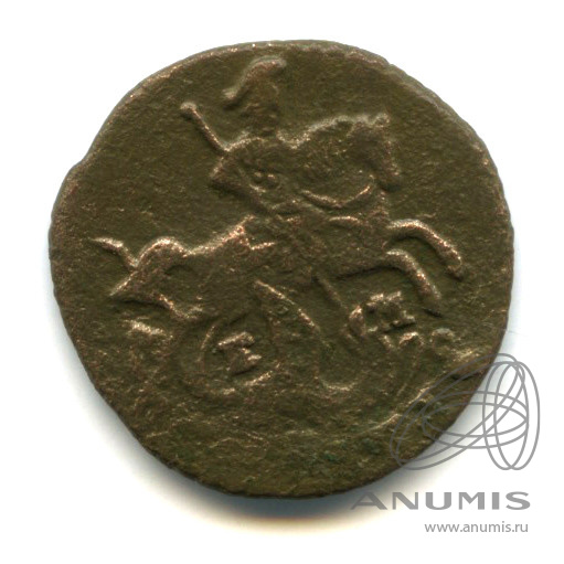 Полушка (¼ копейки) 1771 ЕМ — (¼ копейки) - Вензель императрицы Екатерины II Великой