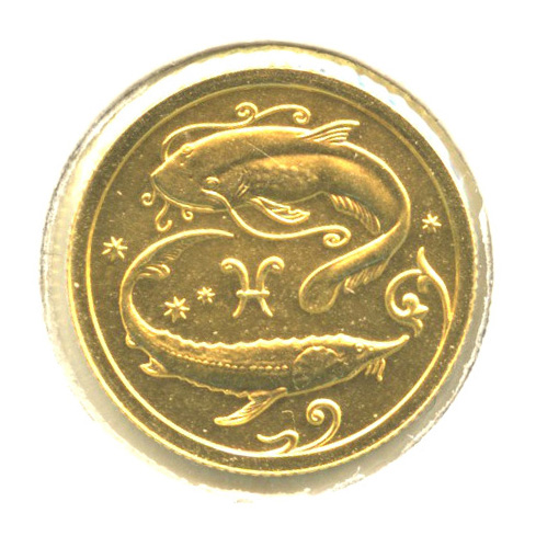 25 рублей — Рыбы 2005 ММД. В холдере