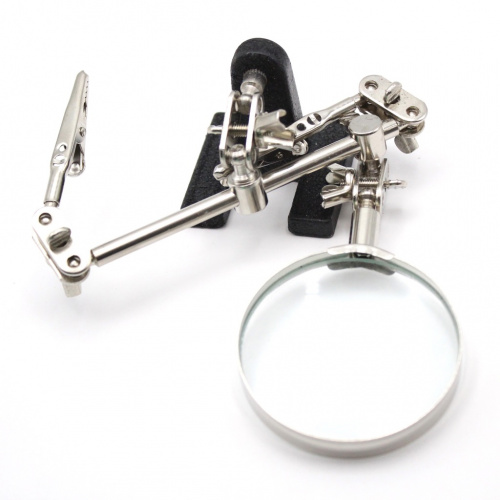Лупа на подставке с третьей рукой (держателем) «Helping Hand Magnifier», Ø лупы 6,2 см