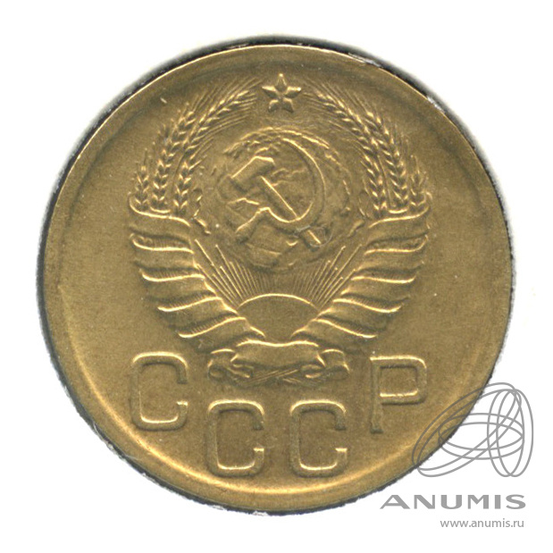 3 копейки 1940 — Венок 11 лент. л/c: Звезда выпуклая (фигурная). В холдере (л/c: Звезда выпуклая (фигурная))