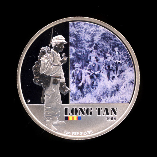 1 доллар — Лонг Тан 1966 2012. В капсуле. Цветное покрытие
