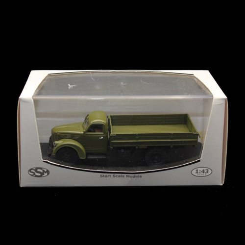 Модель грузовика «УРАЛ
ЗИС355М (хаки)», масштаб 1:43, металл, пластик, резина, вес общий 270 г. Хранение в пластиковом боксе, в коробке. Start Scale Models (SSM)