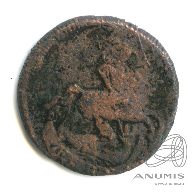 Деньга (½ копейки) 1759 — (½ копейки) - Вензель императрицы Елизаветы