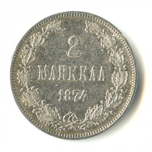 2 марки — Для Финляндии 1874 S
