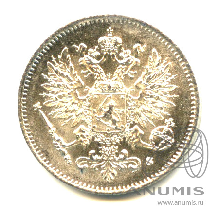 25 пенни 1916 S — Для Финляндии - Яркий штемпельный блеск